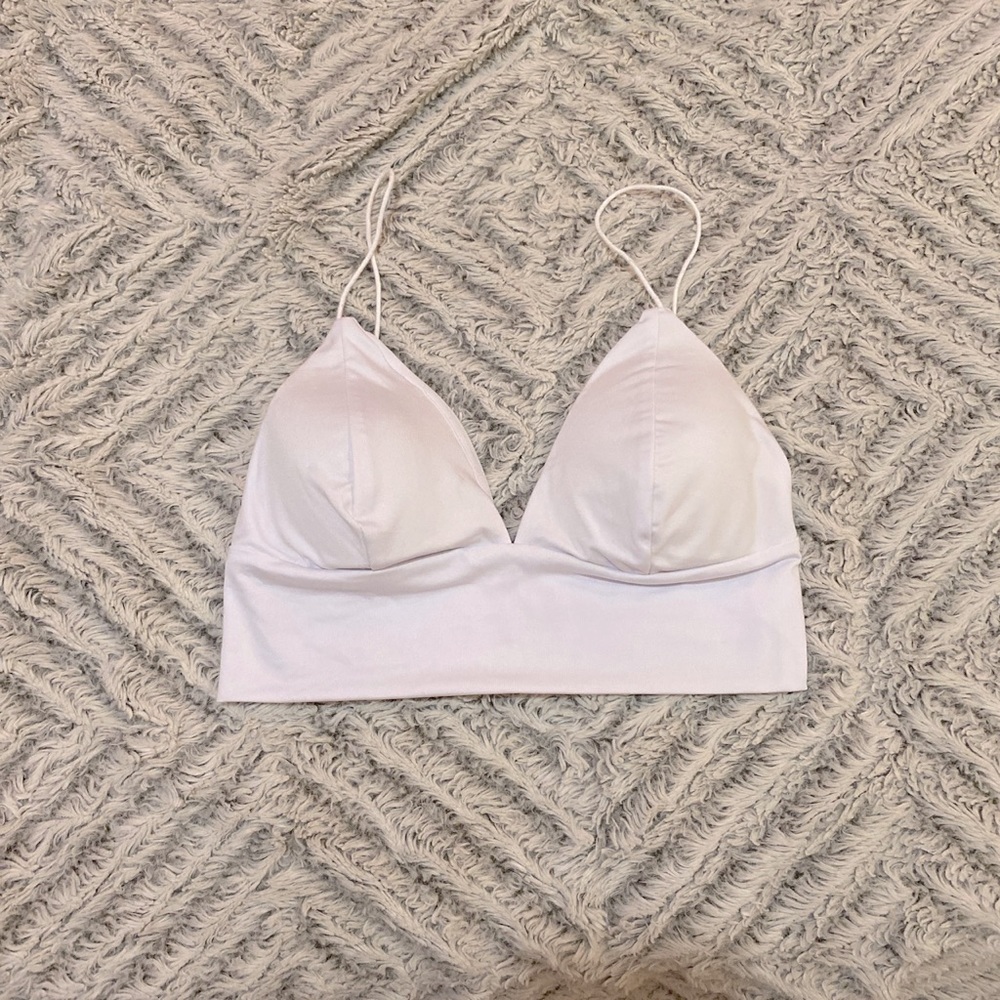 White Crop Tank Top